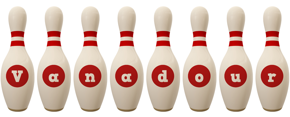 Vanadour bowling-pin logo