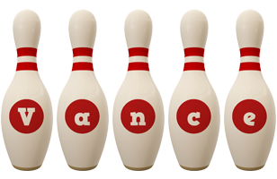 Vance bowling-pin logo