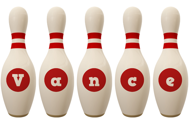 Vance bowling-pin logo