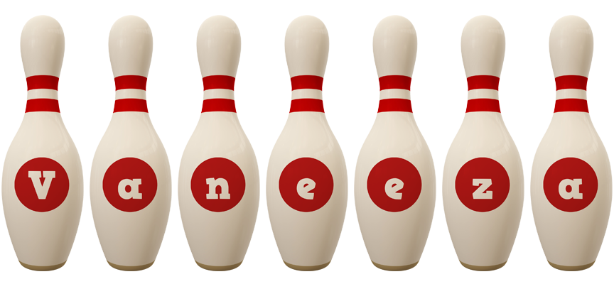Vaneeza bowling-pin logo