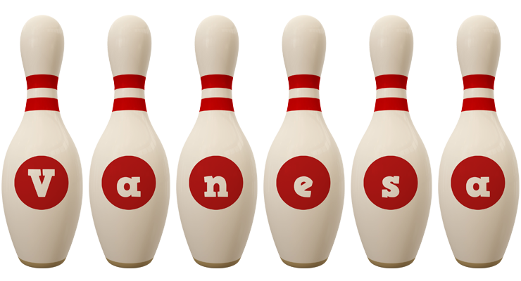 Vanesa bowling-pin logo