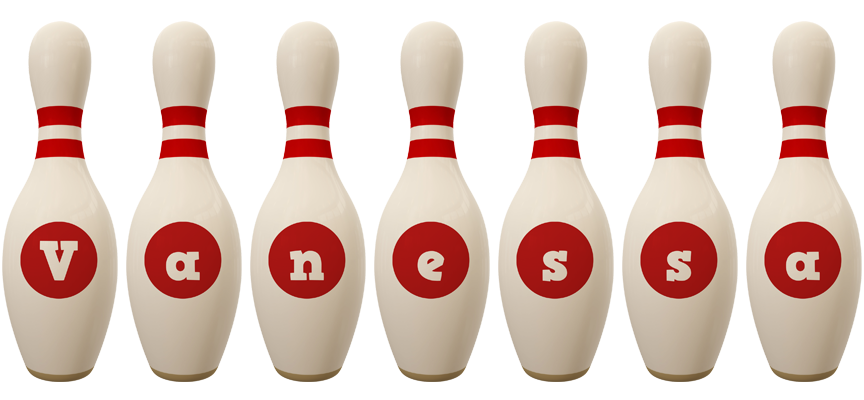 Vanessa bowling-pin logo