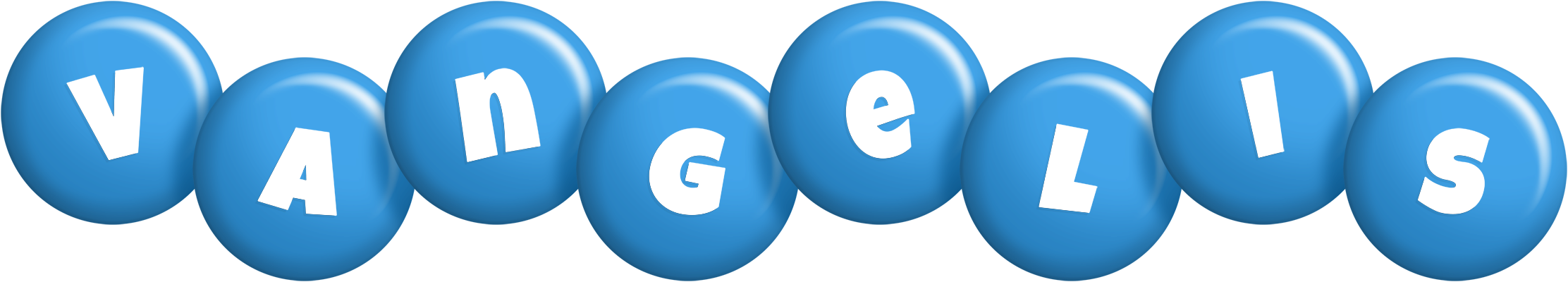 Vangelis candy-blue logo
