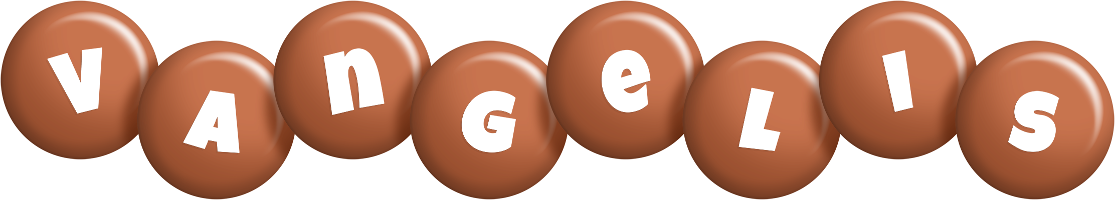 Vangelis candy-brown logo