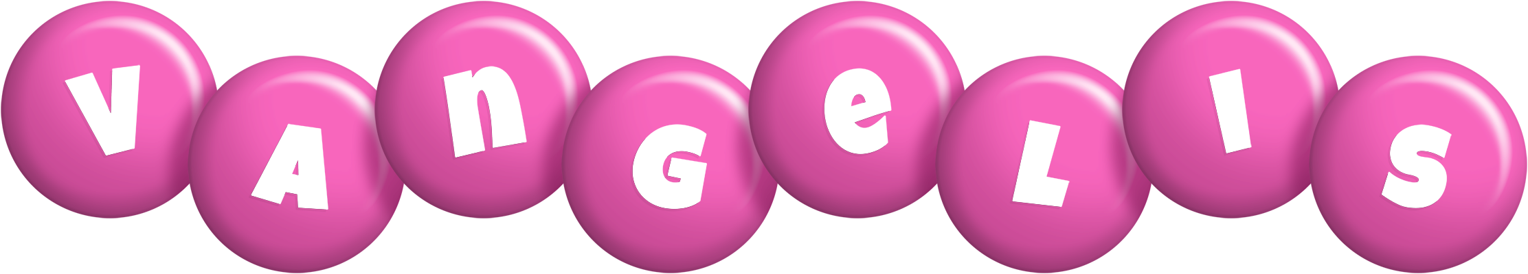 Vangelis candy-pink logo