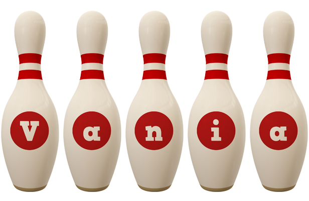 Vania bowling-pin logo