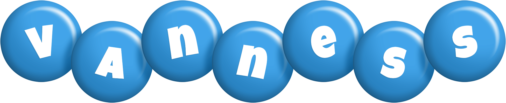 Vanness candy-blue logo