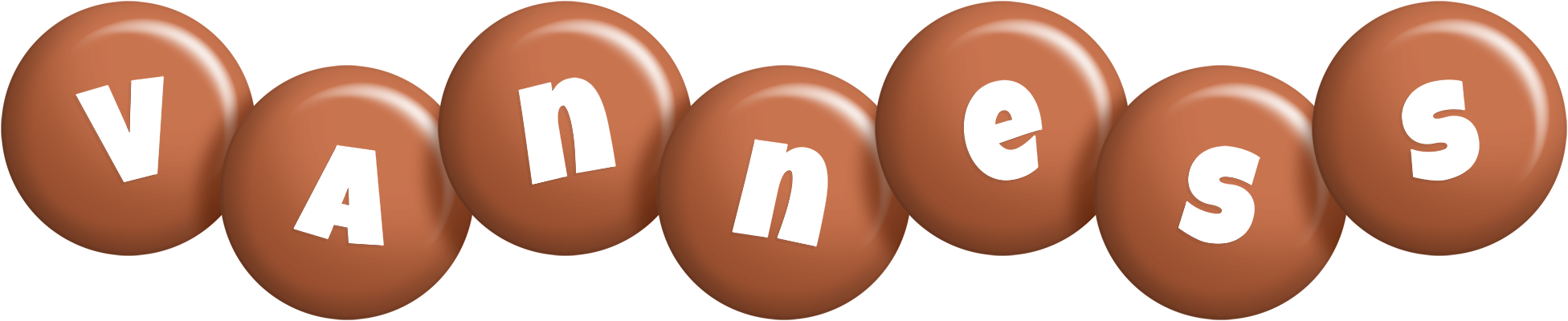 Vanness candy-brown logo