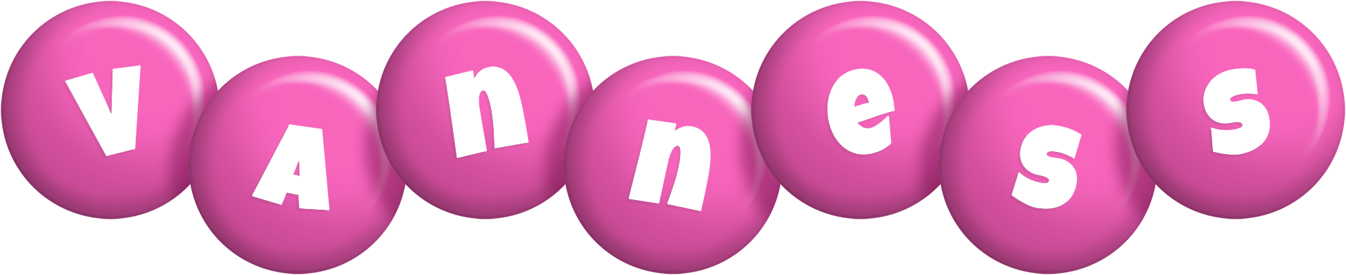 Vanness candy-pink logo