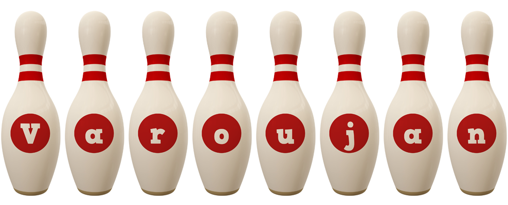 Varoujan bowling-pin logo