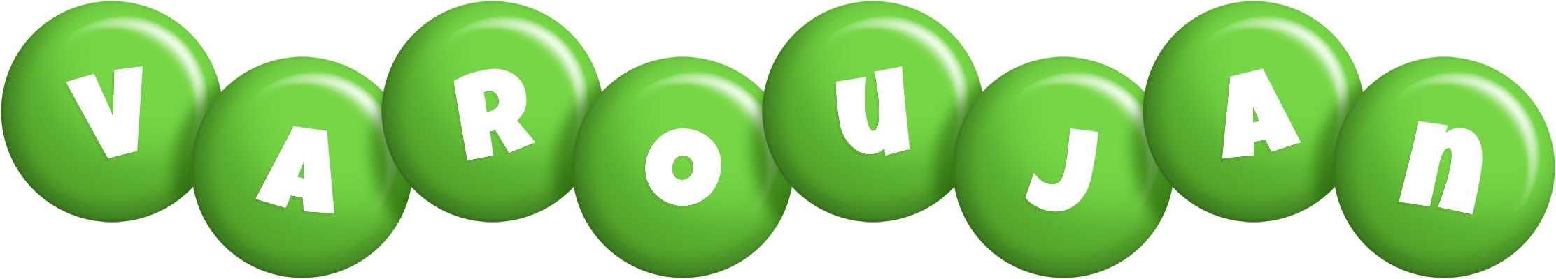 Varoujan candy-green logo
