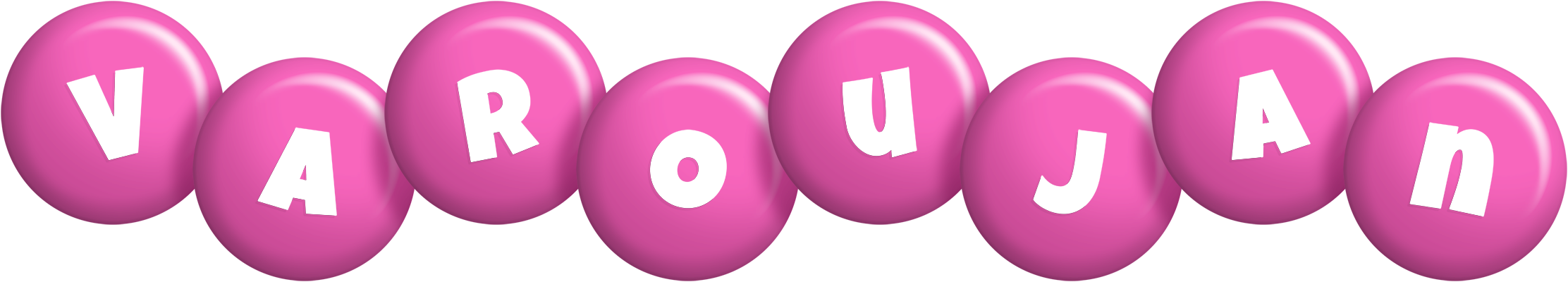 Varoujan candy-pink logo