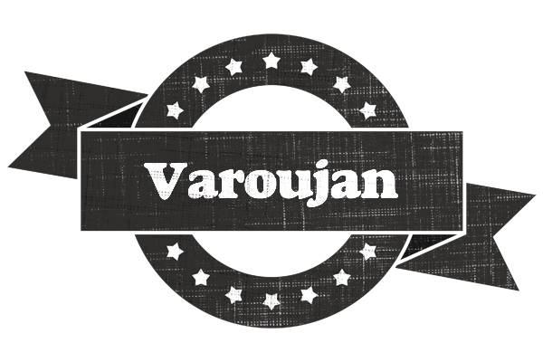 Varoujan grunge logo