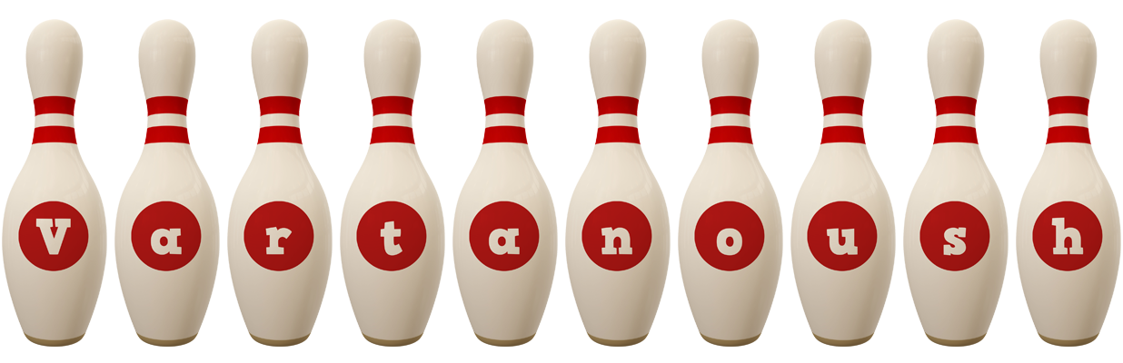 Vartanoush bowling-pin logo