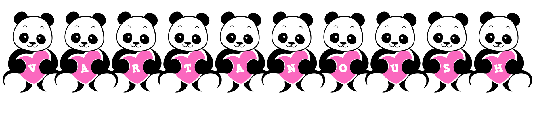 Vartanoush love-panda logo