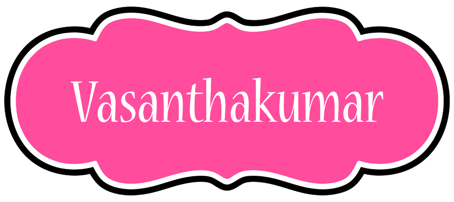 Vasanthakumar invitation logo
