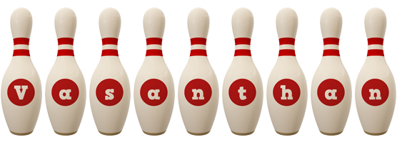 Vasanthan bowling-pin logo