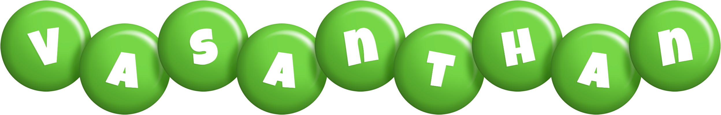 Vasanthan candy-green logo