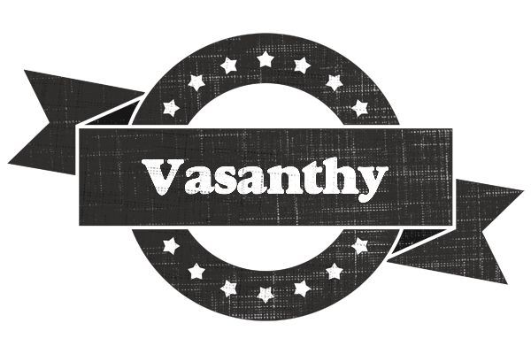 Vasanthy grunge logo