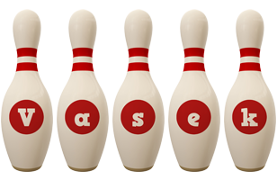 Vasek bowling-pin logo