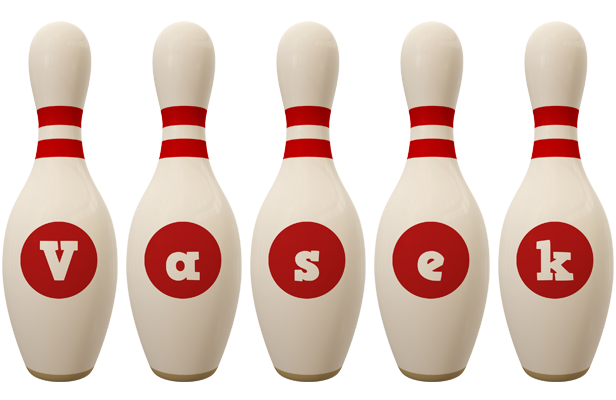 Vasek bowling-pin logo