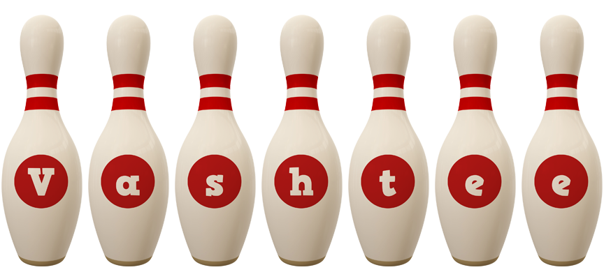 Vashtee bowling-pin logo