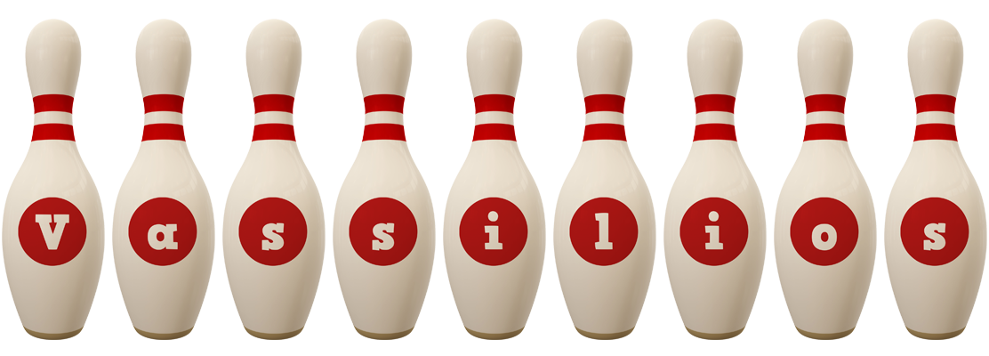 Vassilios bowling-pin logo