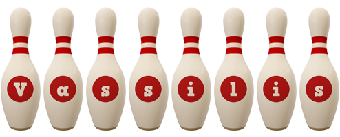 Vassilis bowling-pin logo