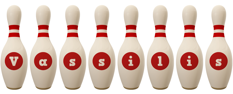 Vassilis bowling-pin logo