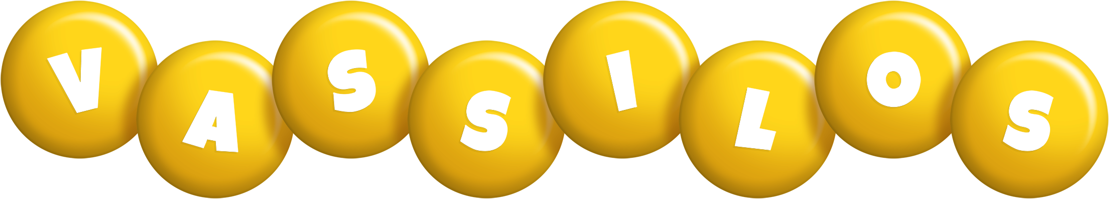 Vassilos candy-yellow logo