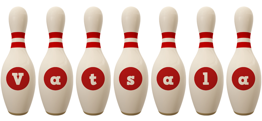 Vatsala bowling-pin logo