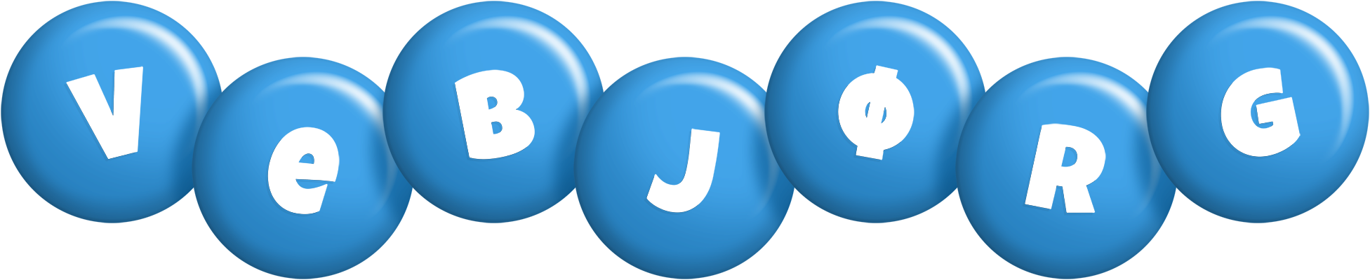 Vebjørg candy-blue logo
