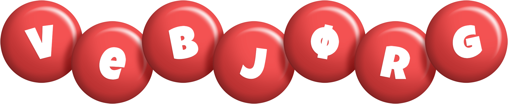 Vebjørg candy-red logo