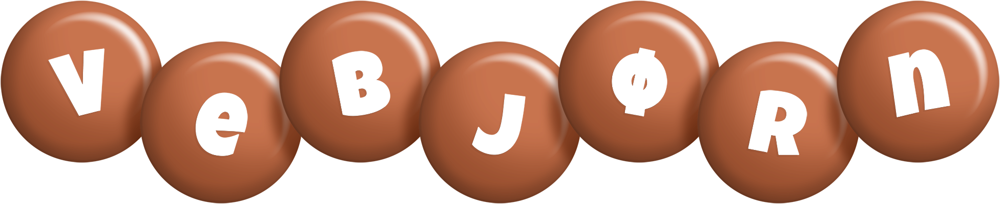 Vebjørn candy-brown logo