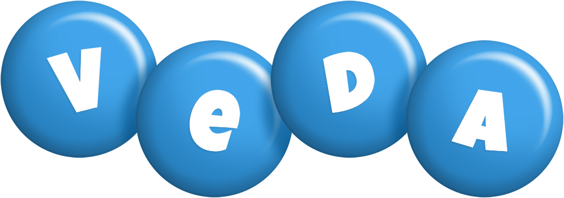 Veda candy-blue logo