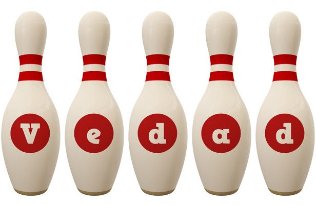 Vedad bowling-pin logo