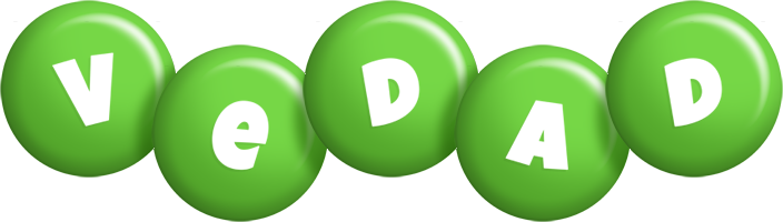 Vedad candy-green logo