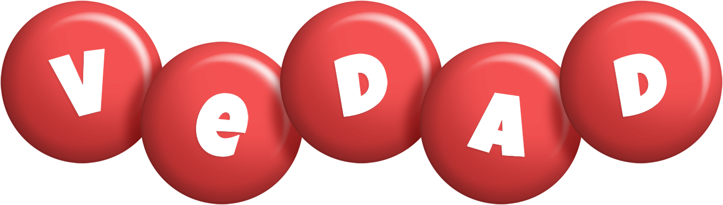 Vedad candy-red logo