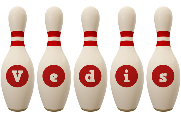 Vedis bowling-pin logo