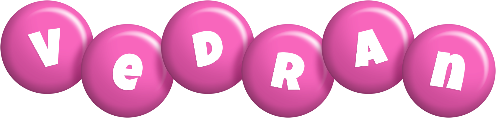Vedran candy-pink logo