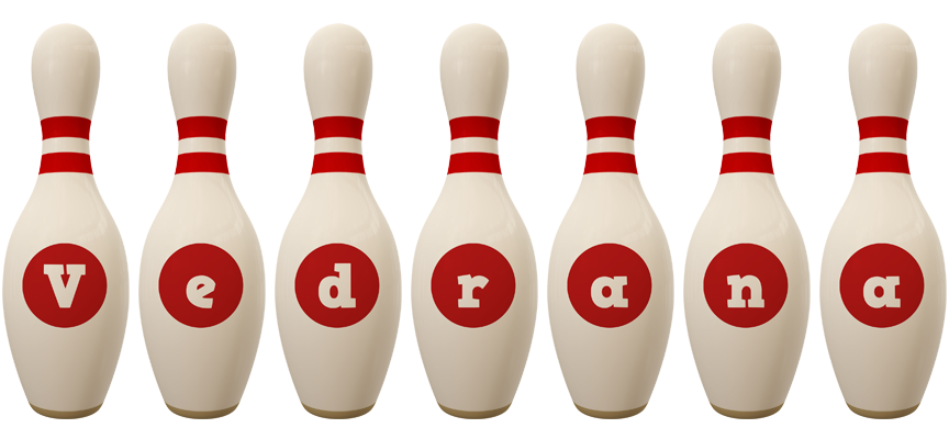 Vedrana bowling-pin logo