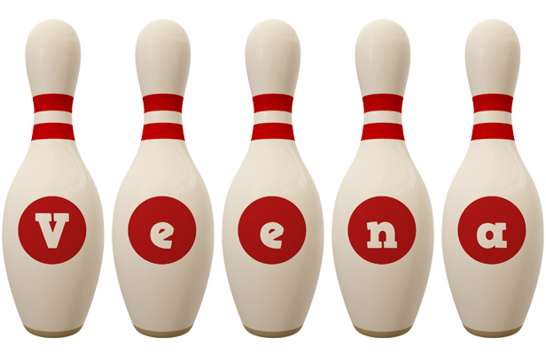 Veena bowling-pin logo