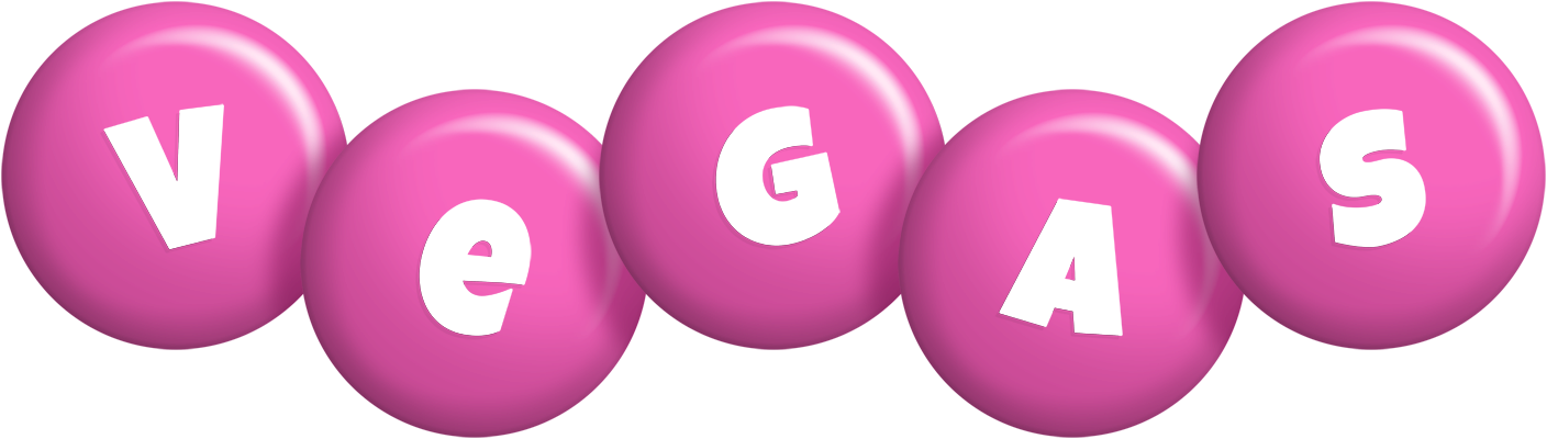 Vegas candy-pink logo