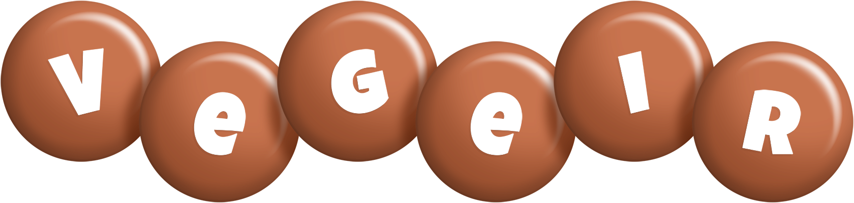 Vegeir candy-brown logo