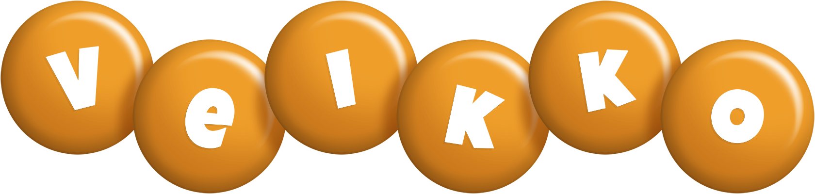 Veikko candy-orange logo