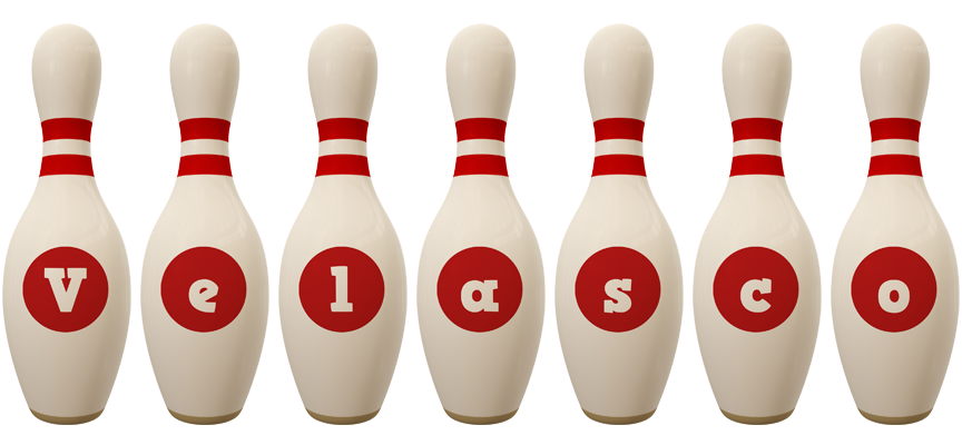 Velasco bowling-pin logo