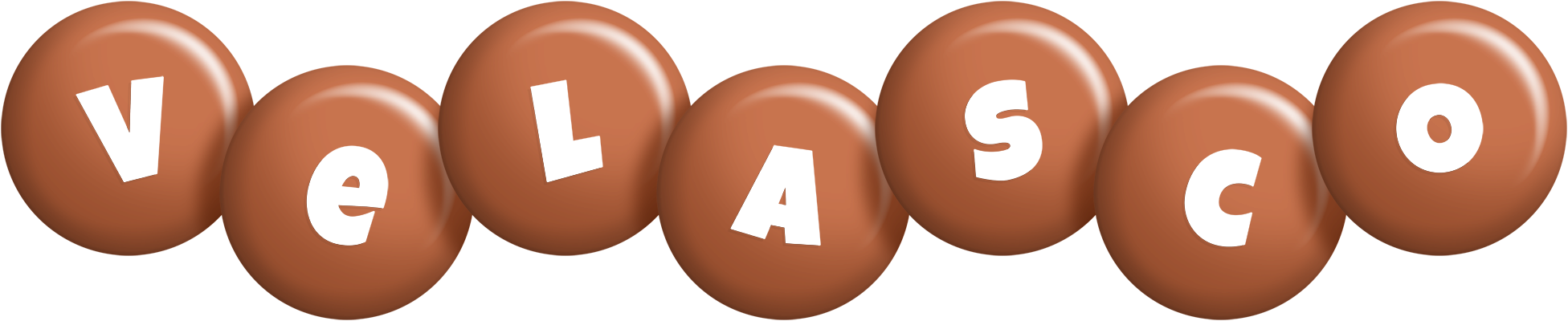 Velasco candy-brown logo