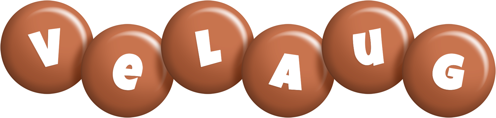 Velaug candy-brown logo