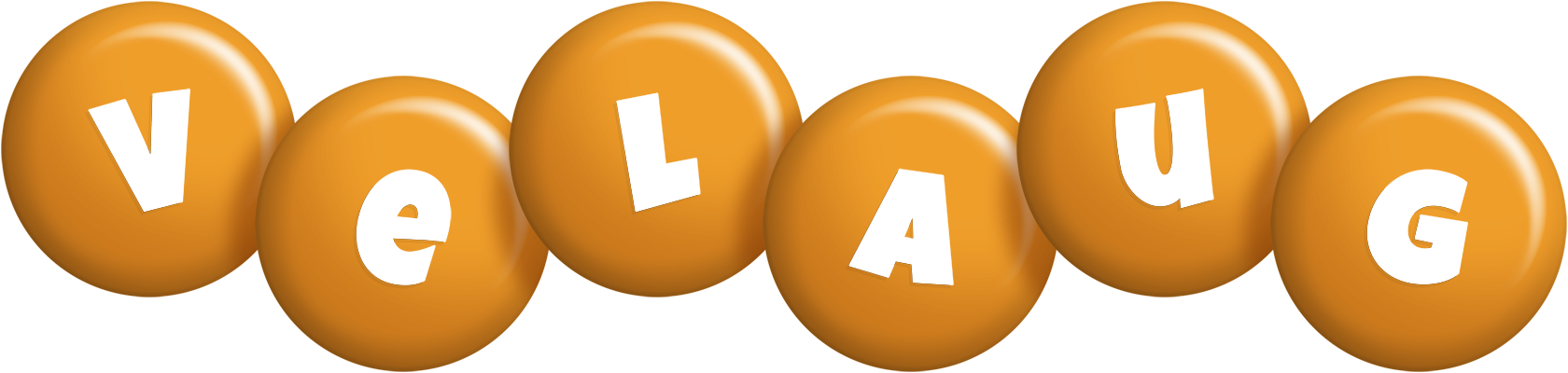 Velaug candy-orange logo