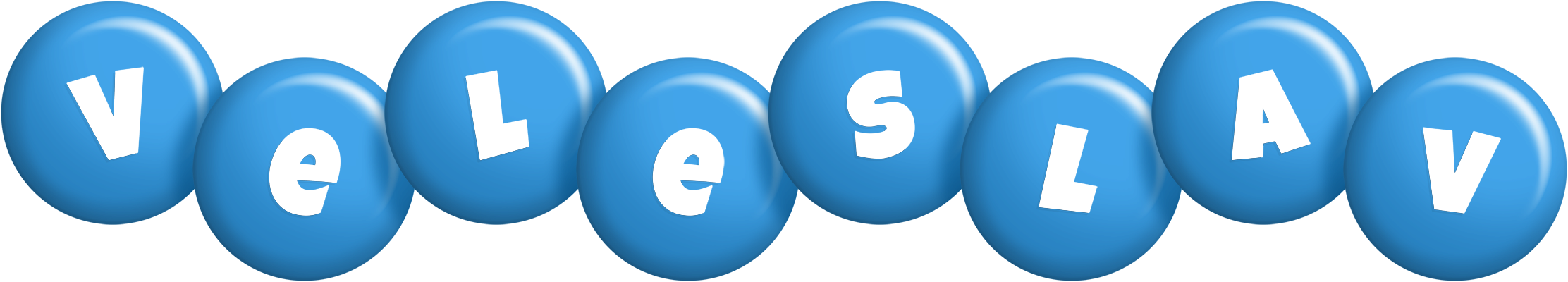 Veleslav candy-blue logo